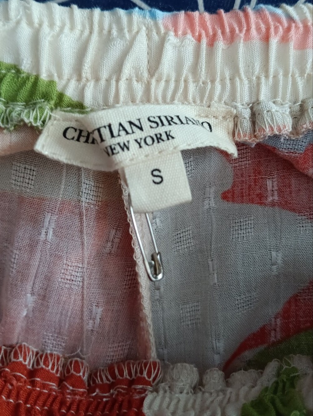 Christian Siriano NY Wide-Leg Pants Large Floral Pattern Orange Green Pink Small - Picture 2 of 16